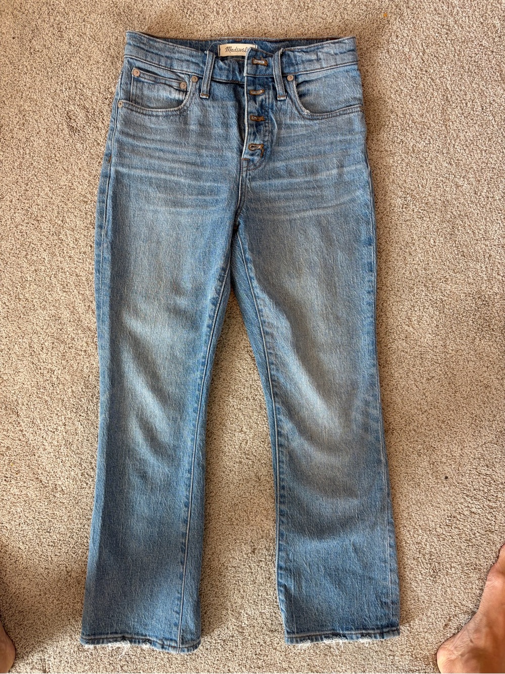 Madewell Light Blue High-Rise Button-Fly Flare Jeans